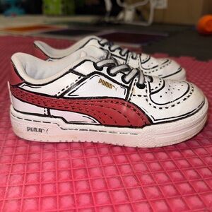 Kids 10 Puma Sneakers With Hand Drawn Accents